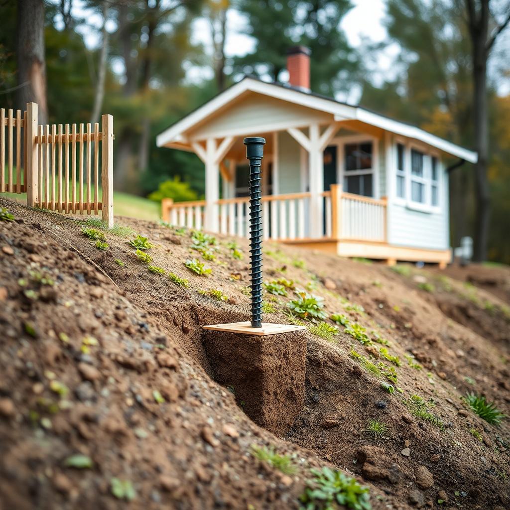 Фундамент под дом на склоне